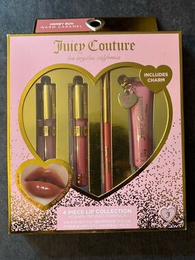 Juicy Couture Honey Bun Warm Caramel 4-Piece Lip Set - Pink & Gold